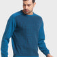 Men Tailored Fit Maroon Sweater