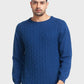 Men Tailored Fit Blue Sweater