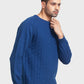 Men Tailored Fit Blue Sweater