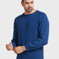Men Tailored Fit Blue Sweater