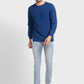 Men Tailored Fit Blue Sweater