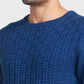 Men Tailored Fit Blue Sweater