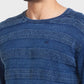 Men Tailored Fit Blue Sweater