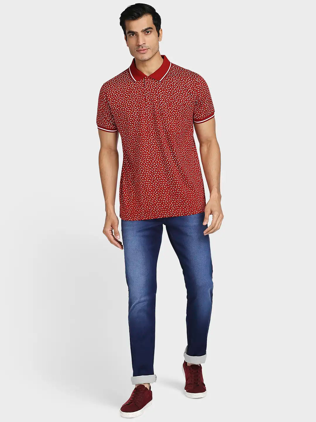 Men Tapered Fit Dark Blue Jeans