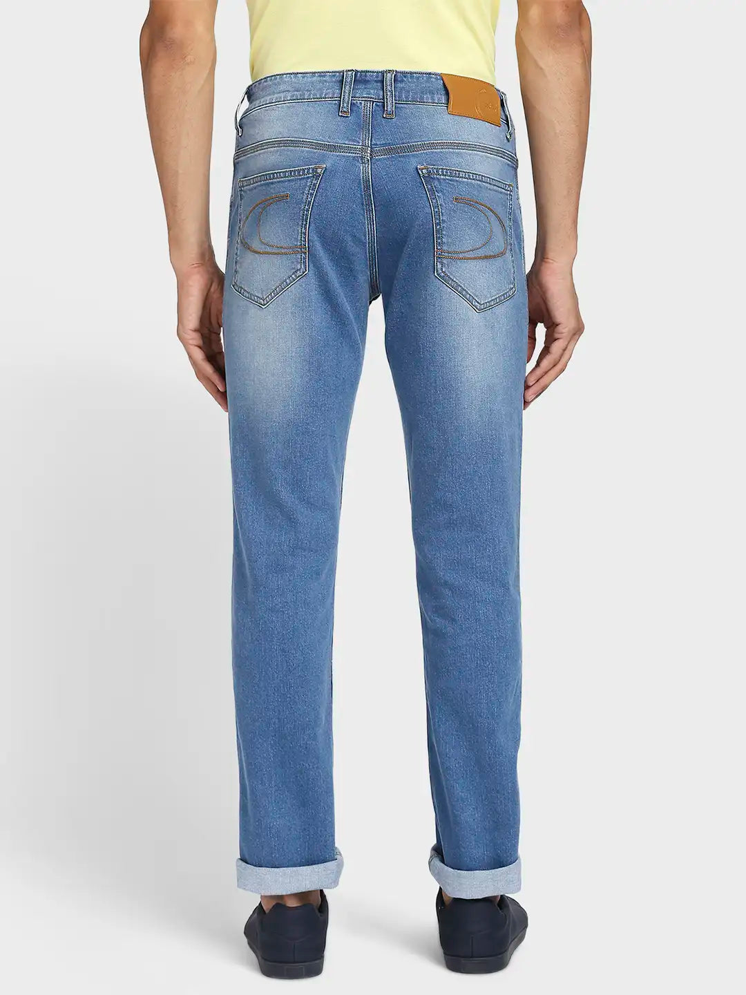 Men Tapered Fit Dark Blue Jeans