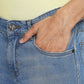Men Tapered Fit Dark Blue Jeans