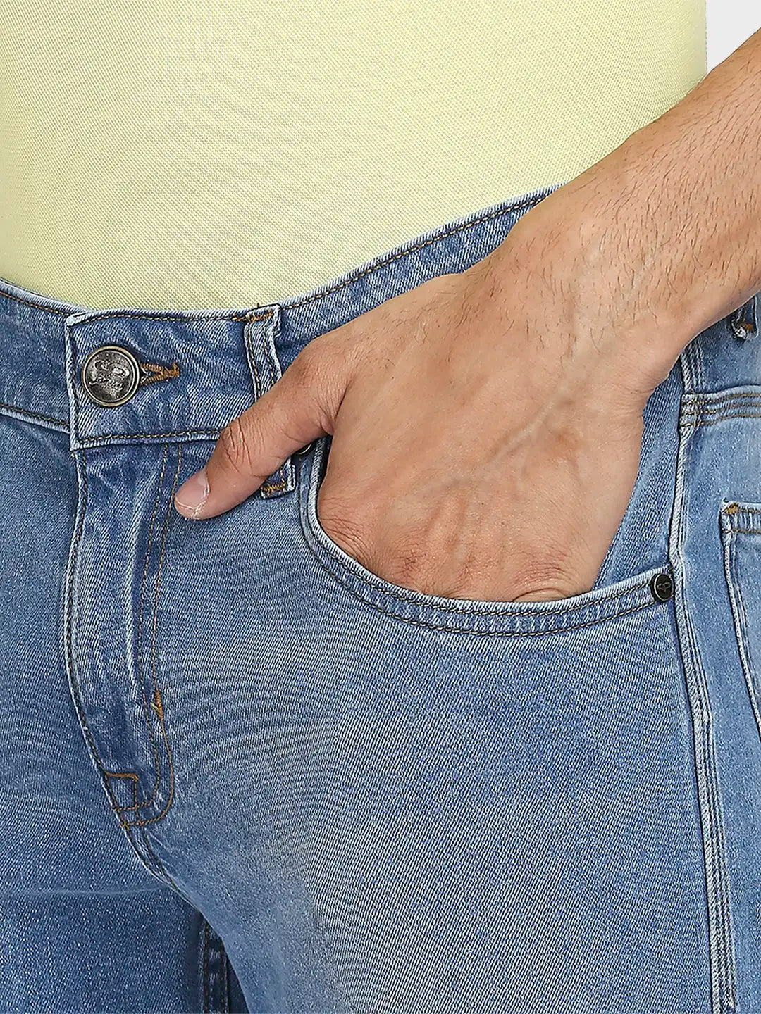 Men Tapered Fit Dark Blue Jeans