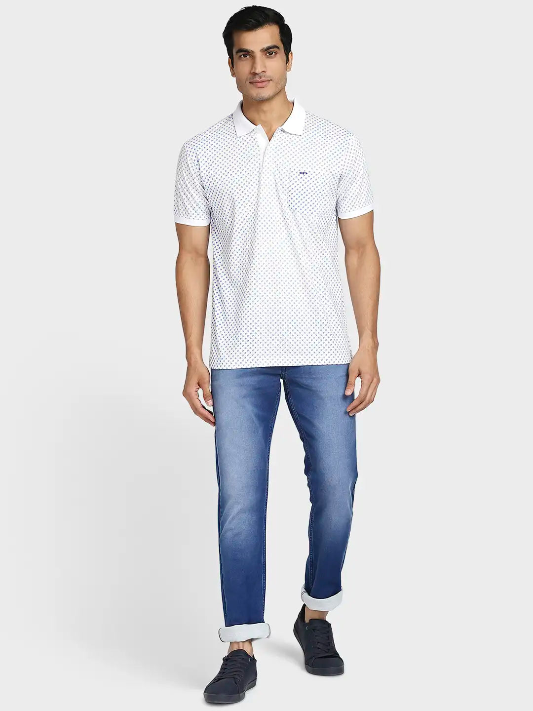 Men Tapered Fit Dark Blue Jeans
