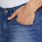Men Tapered Fit Dark Blue Jeans