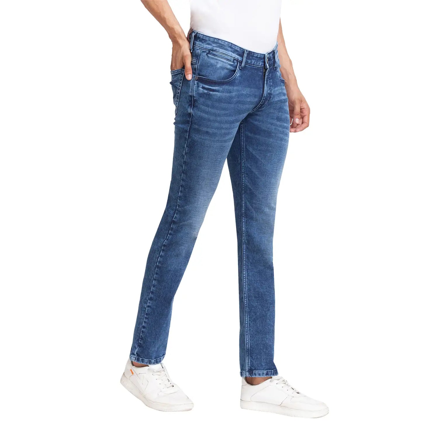 Men Tapered Fit Blue Jeans