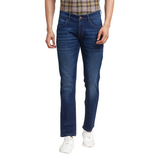 Men Tapered Fit Blue Jeans