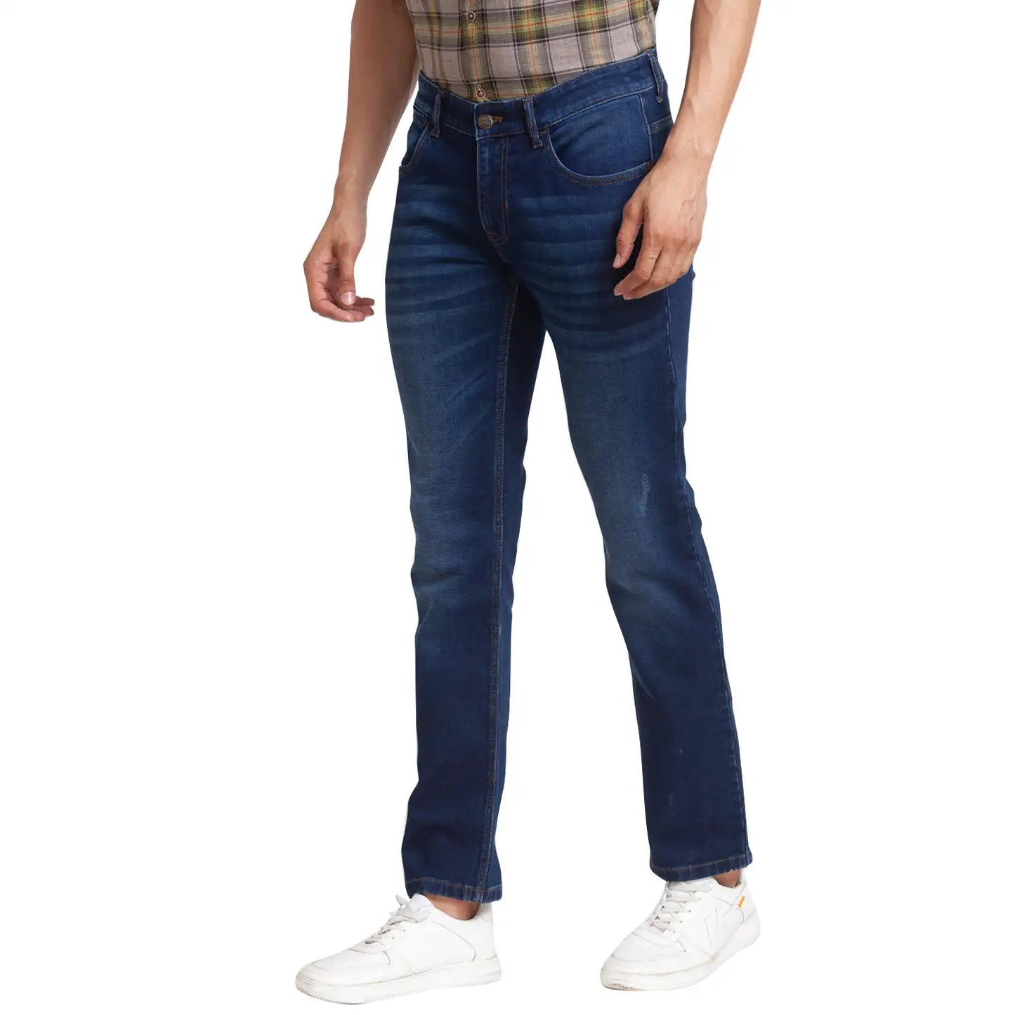 Men Tapered Fit Blue Jeans
