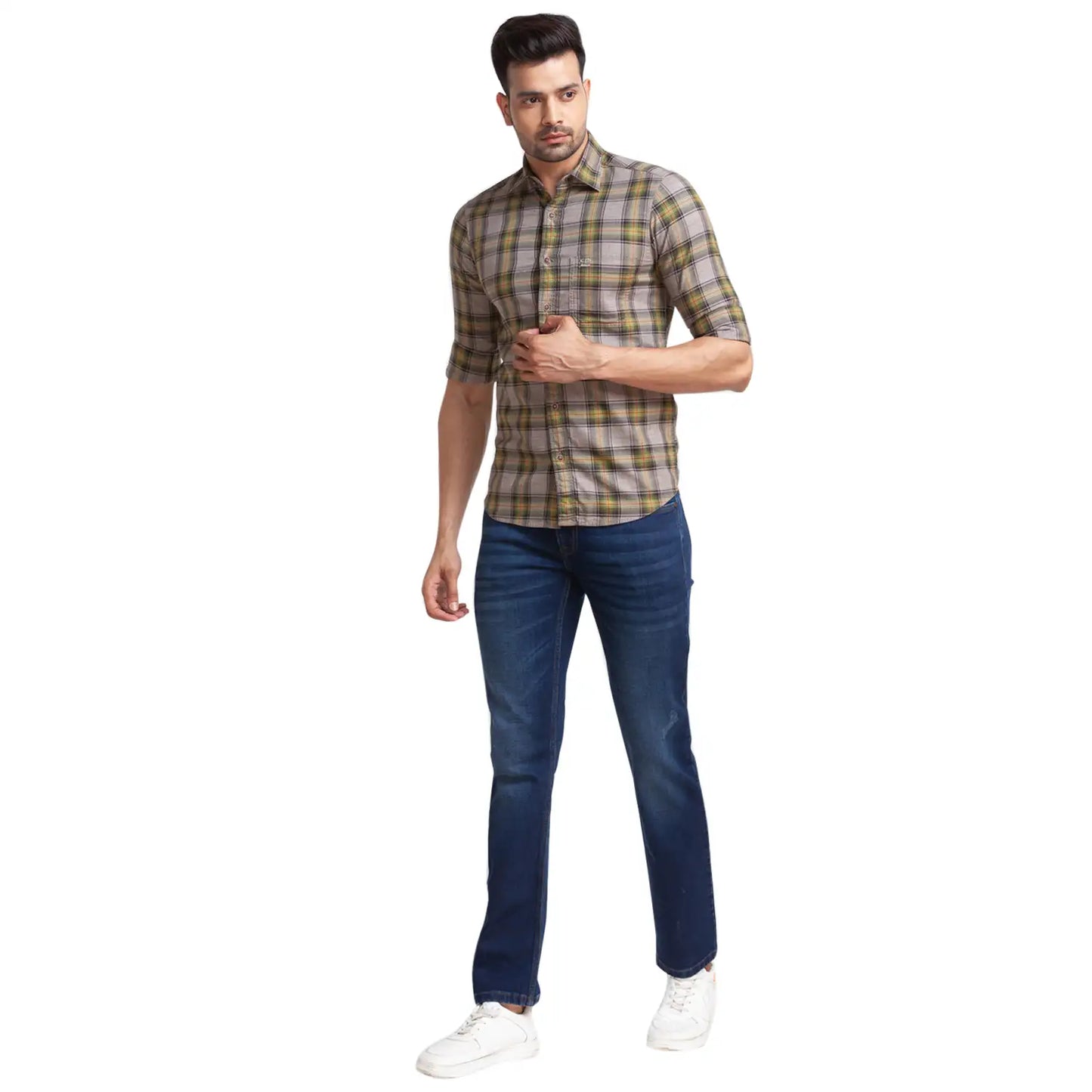 Men Tapered Fit Blue Jeans