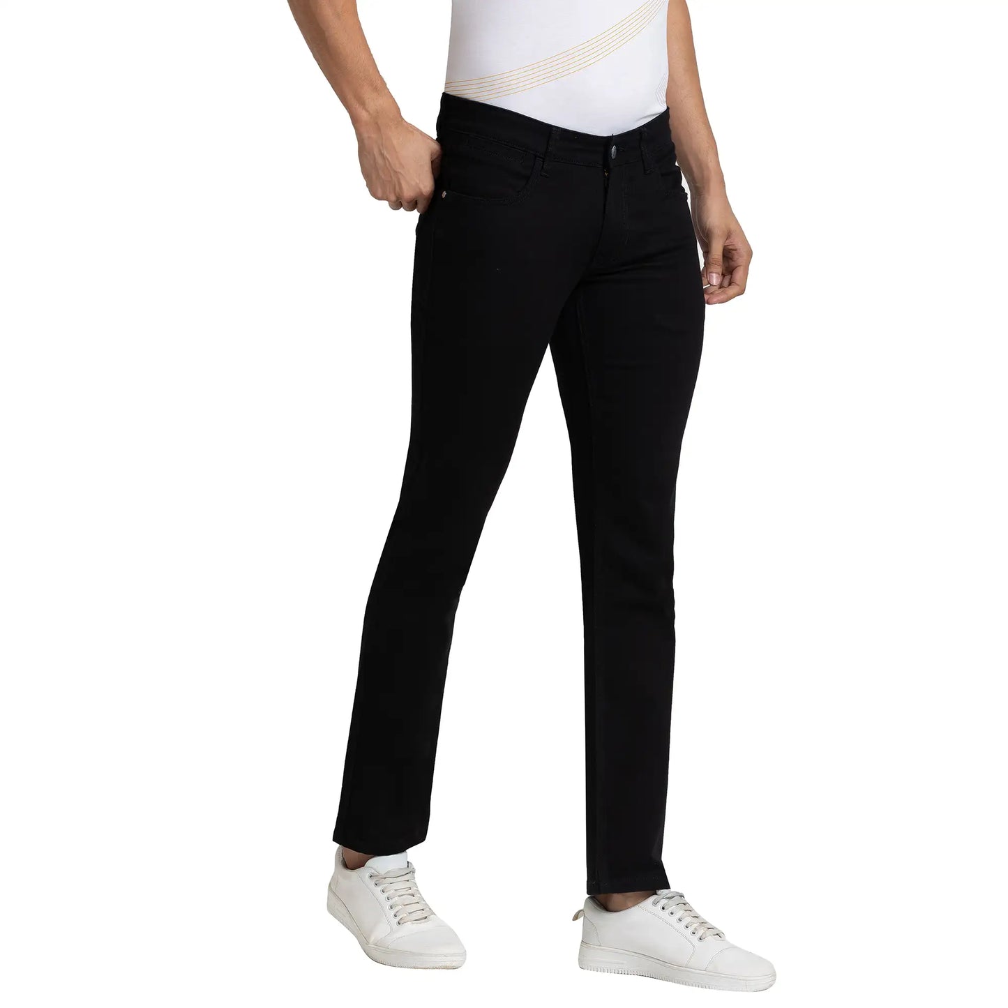 Men Tapered Fit Blue Jeans