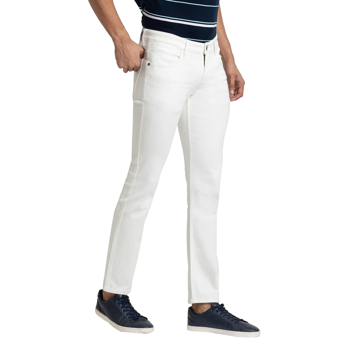 Men Tapered Fit Blue Jeans