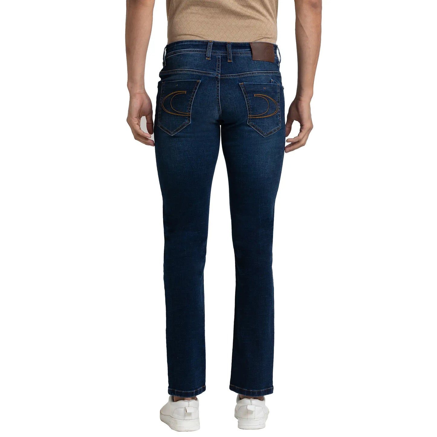 Men Tapered Fit Blue Jeans