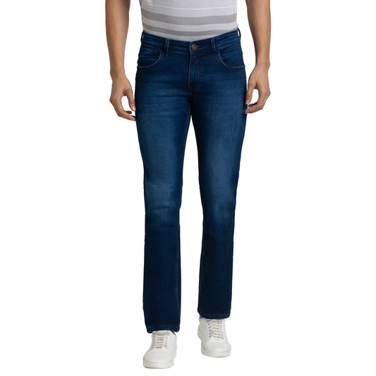 Men Tapered Fit Blue Jeans