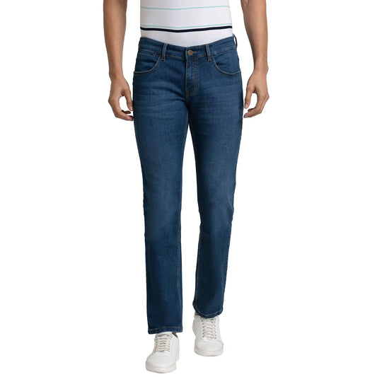 Men Tapered Fit Blue Jeans