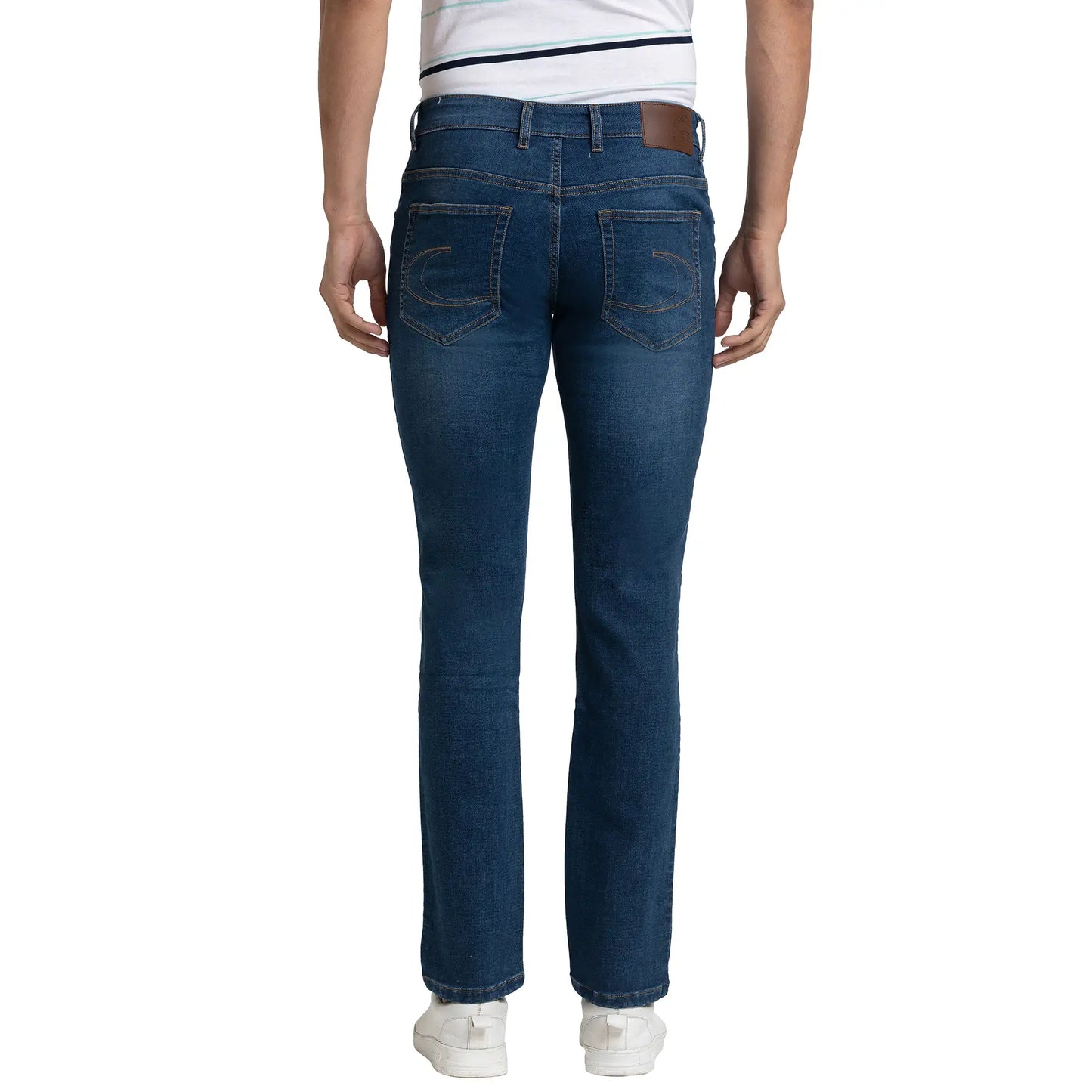 Men Tapered Fit Blue Jeans