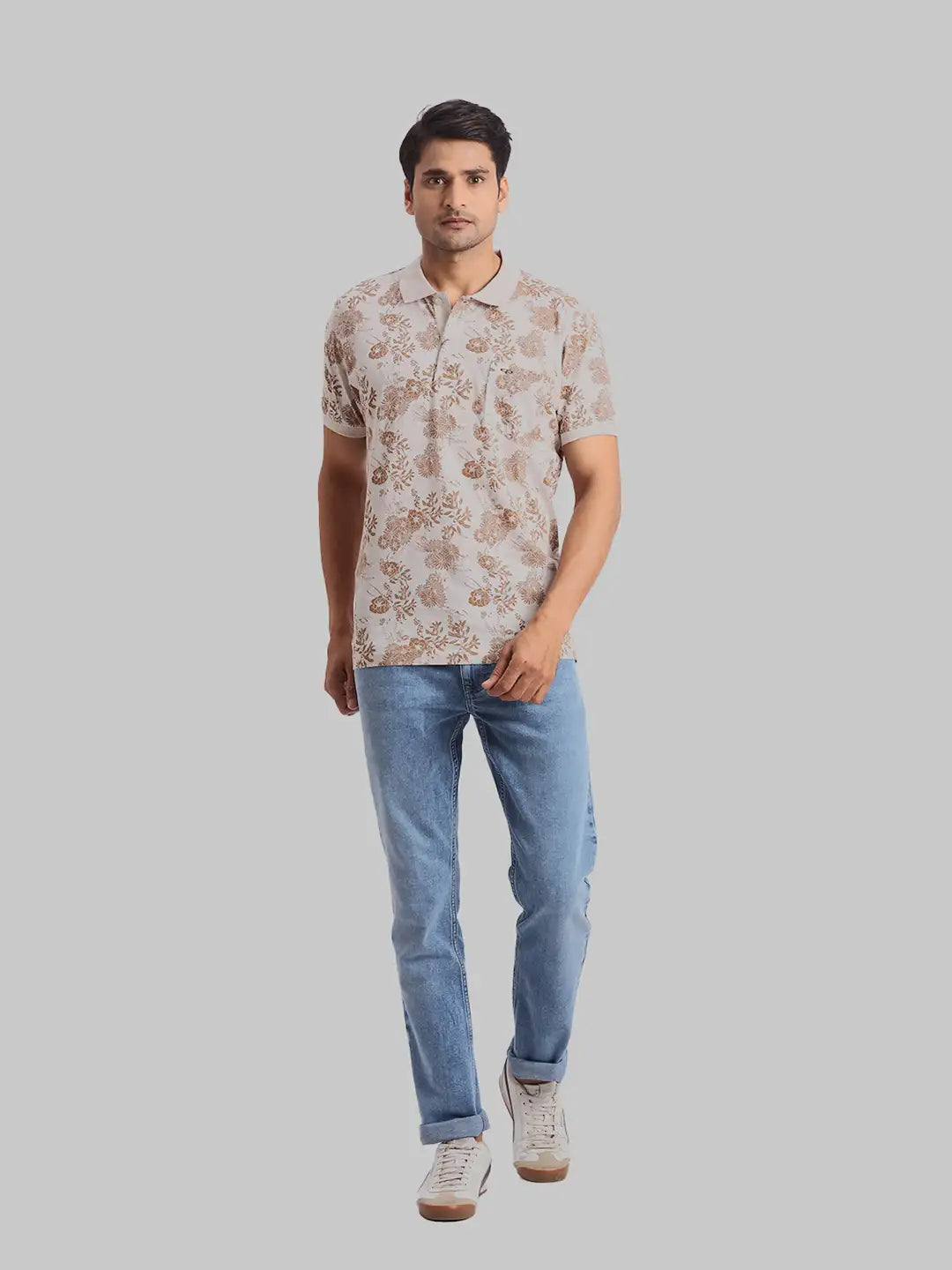 ColorPlus Regular Fit Printed Dark Blue Short