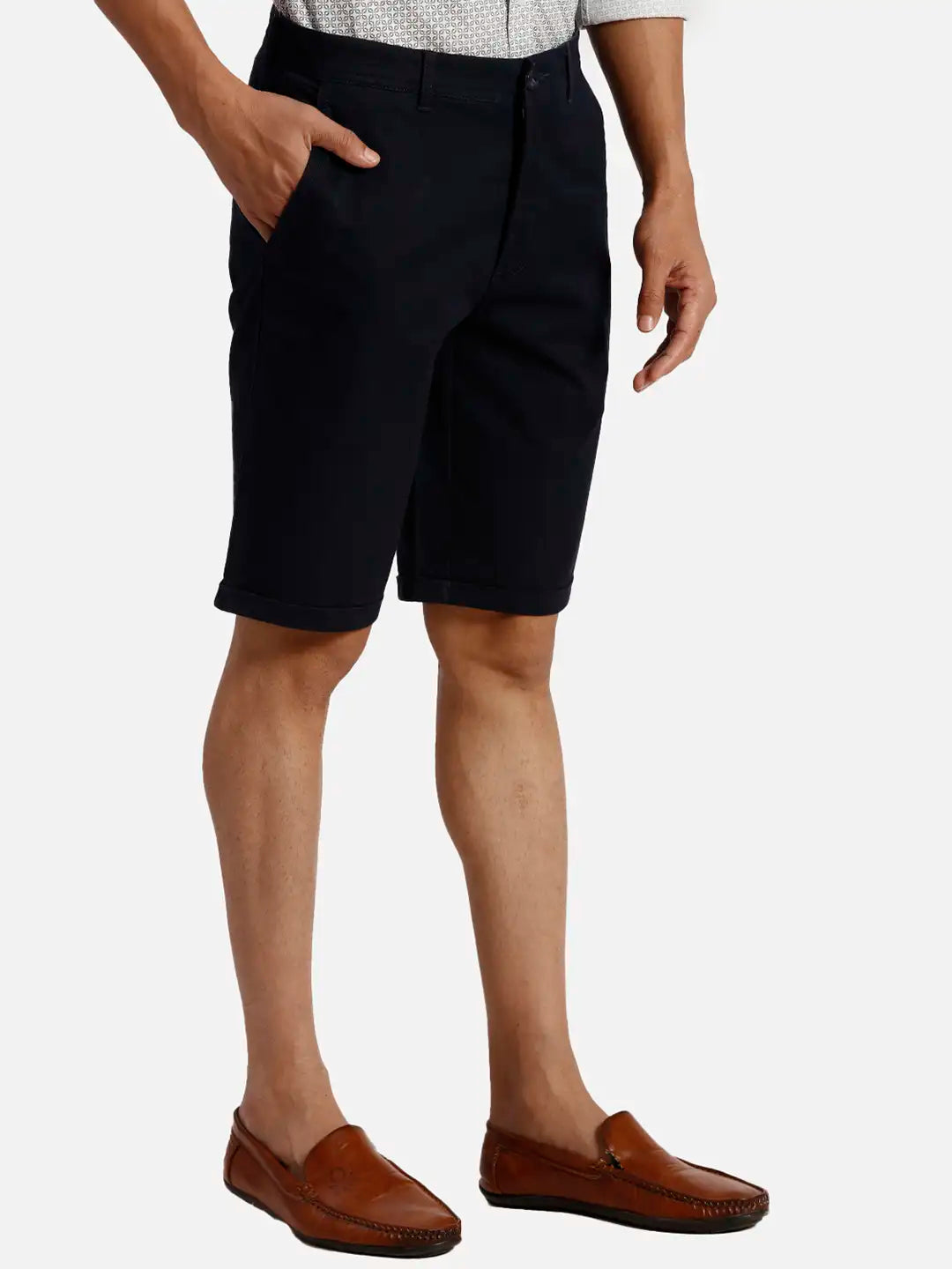 ColorPlus Regular Fit Solid Medium Khaki Short