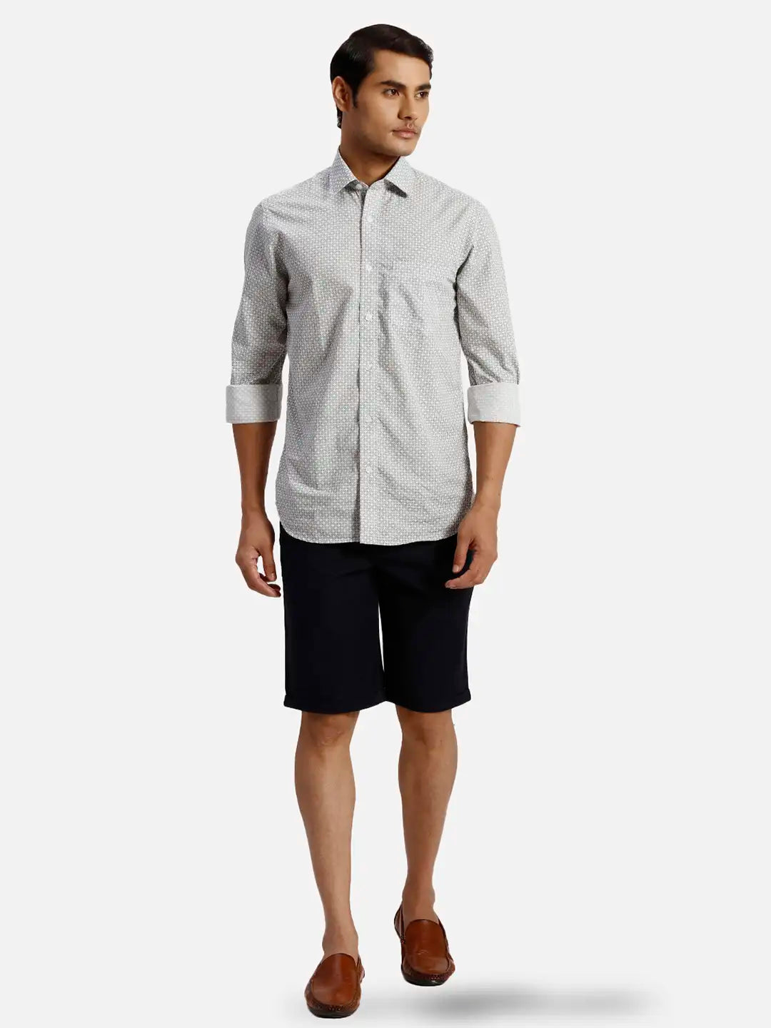 ColorPlus Regular Fit Solid Medium Khaki Short