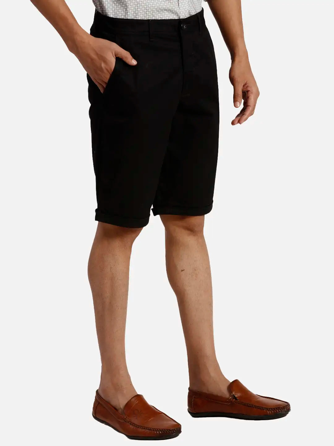 ColorPlus Regular Fit Solid Dark Green Short