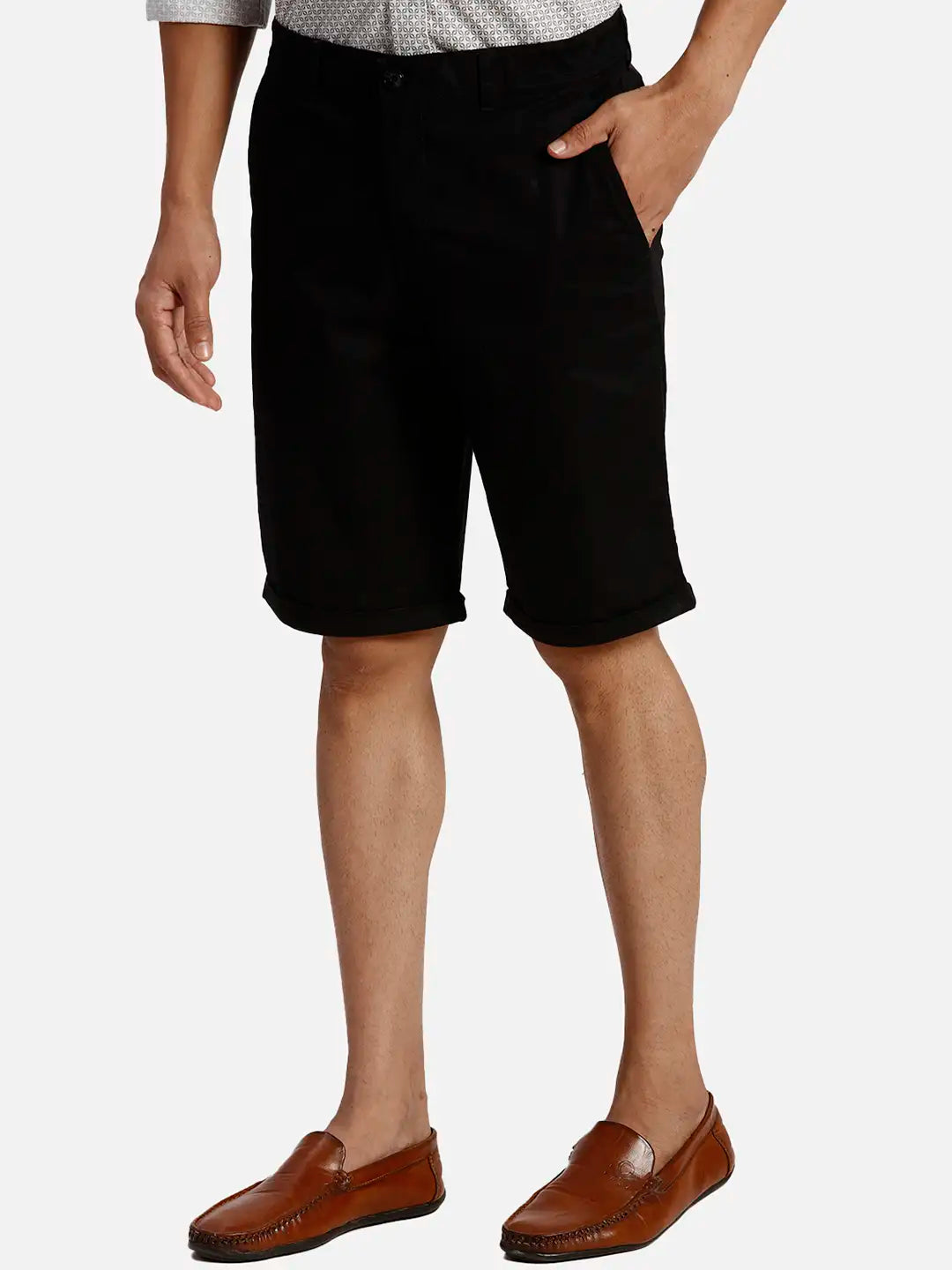 ColorPlus Regular Fit Solid Dark Green Short