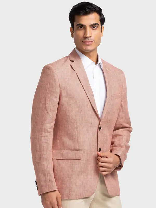 Men Contemporary Fit Grey Blazer
