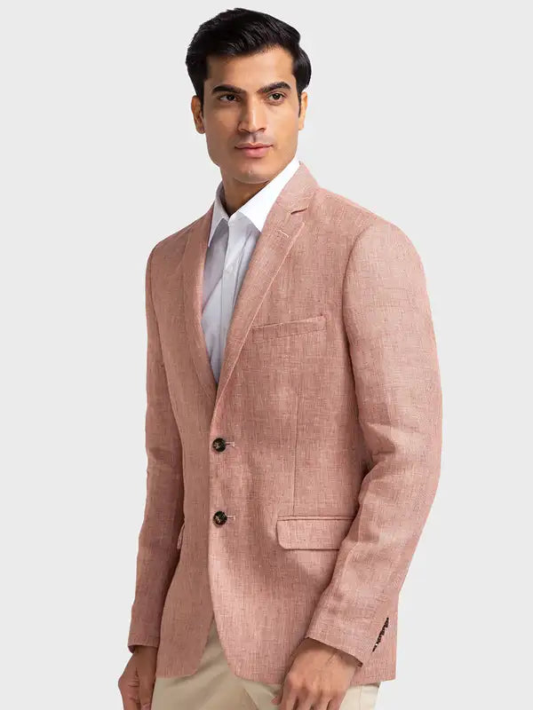 Men Contemporary Fit Grey Blazer