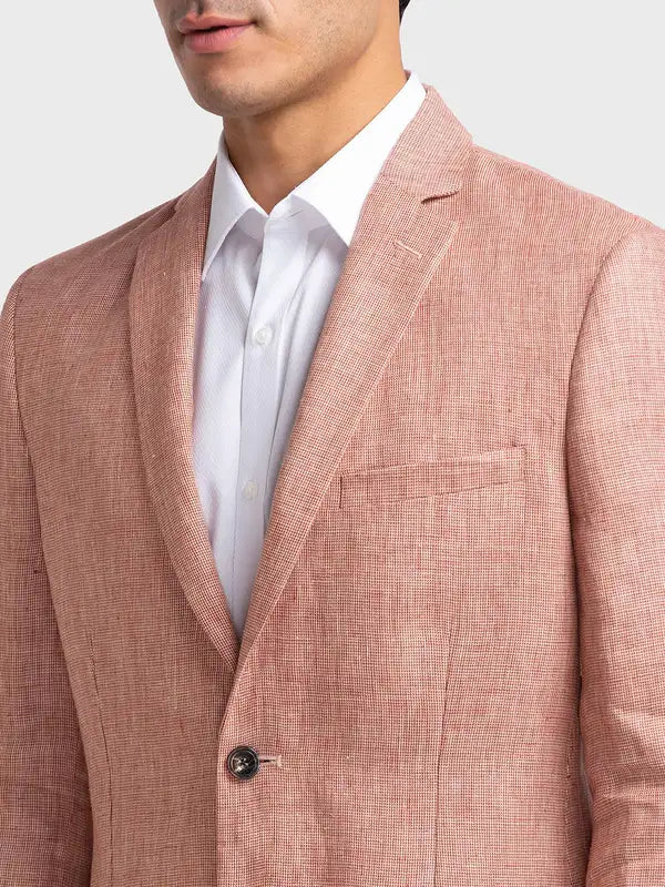 Men Contemporary Fit Grey Blazer
