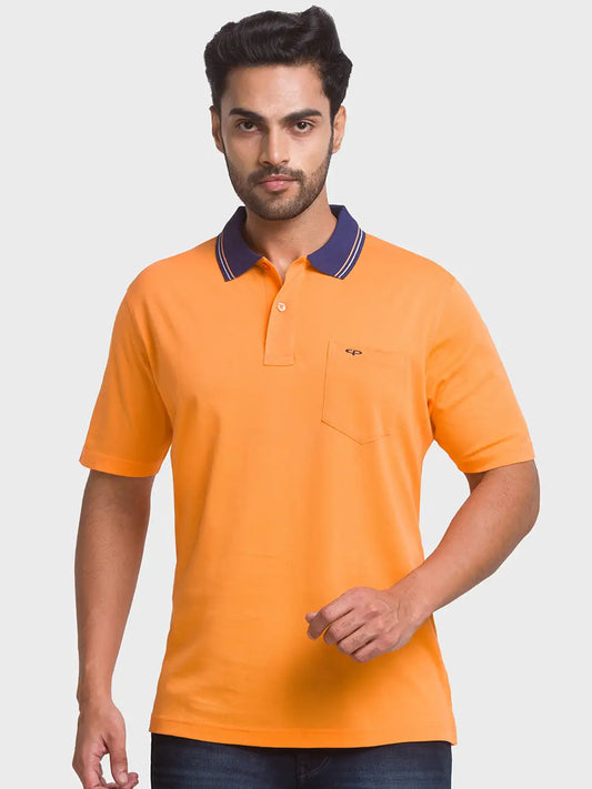 Men Regular Fit Light Yellow T-Shirt