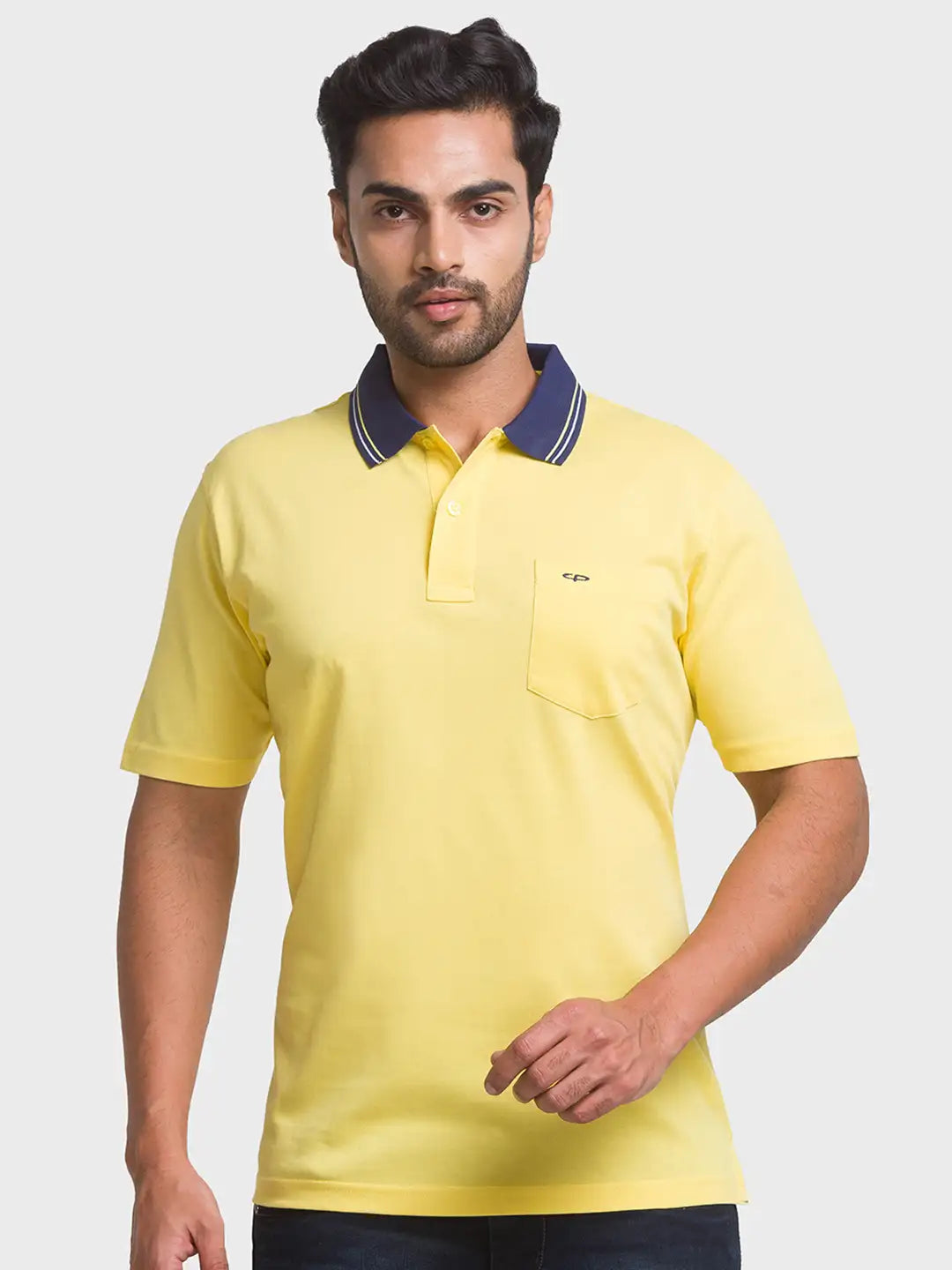 Men Regular Fit Dark Blue T-Shirt