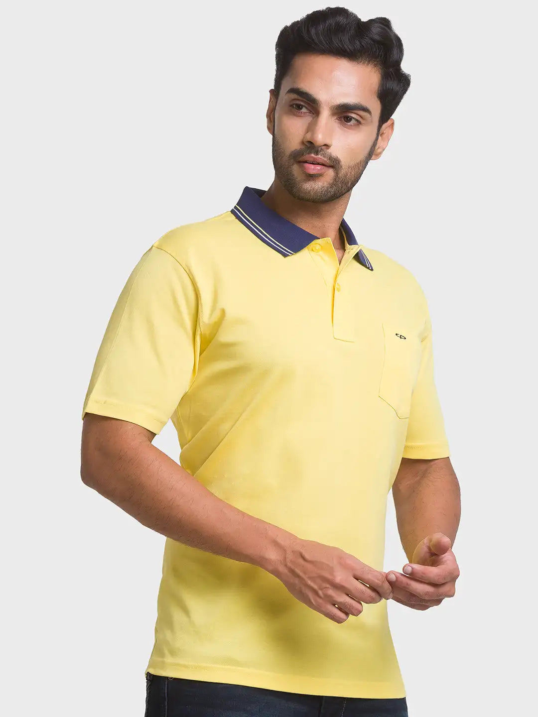 Men Regular Fit Dark Blue T-Shirt