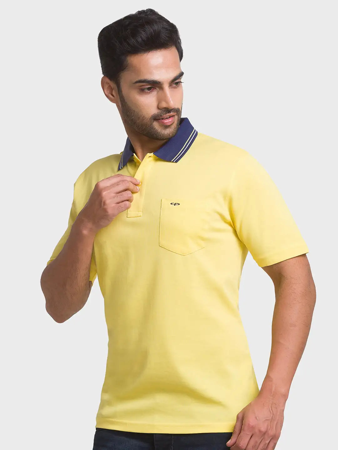 Men Regular Fit Dark Blue T-Shirt