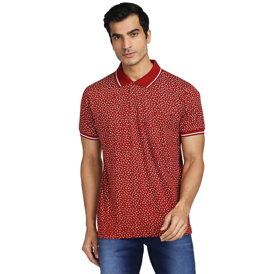 Men Regular Fit Navy Polo