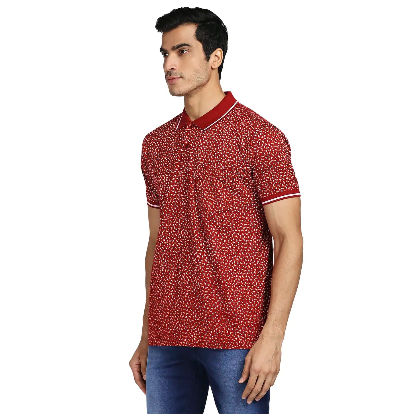 Men Regular Fit Navy Polo