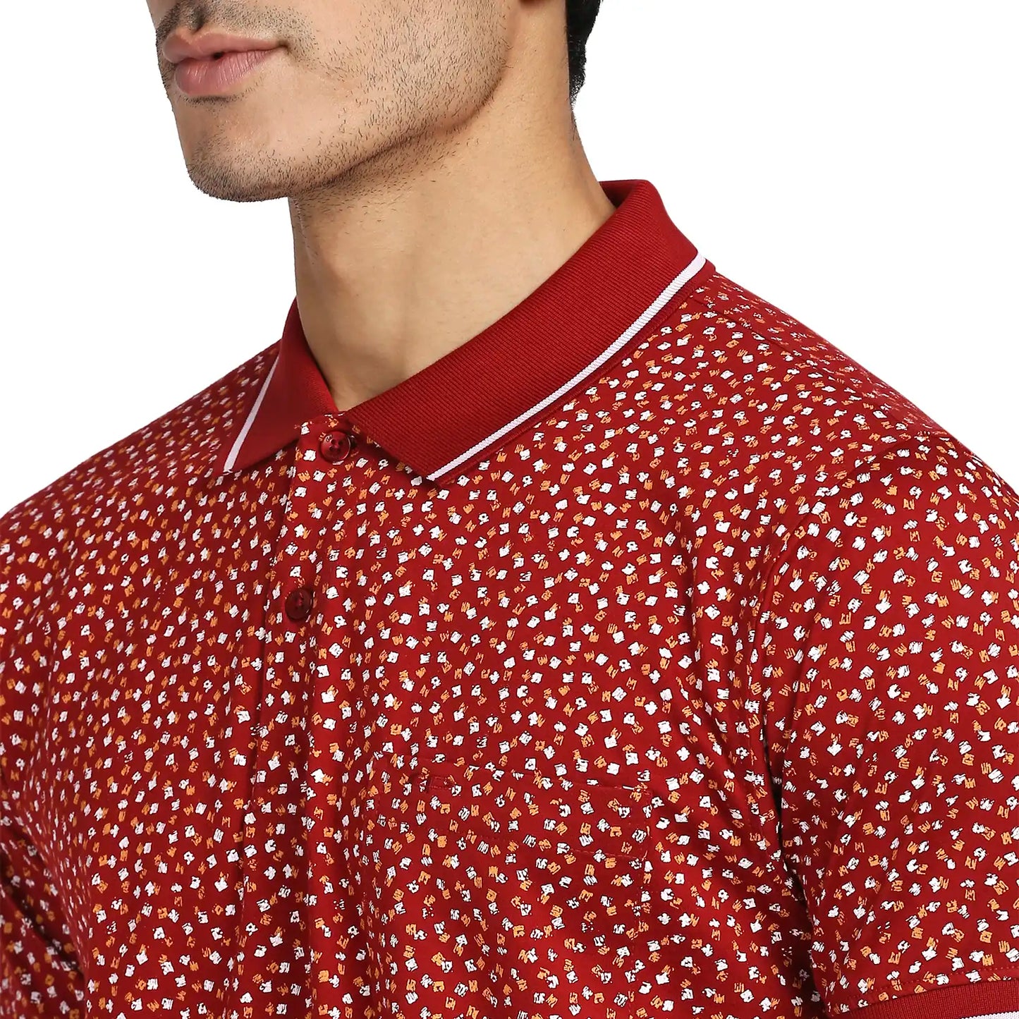 Men Regular Fit Navy Polo