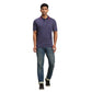 Men Tailored Fit Navy Polo