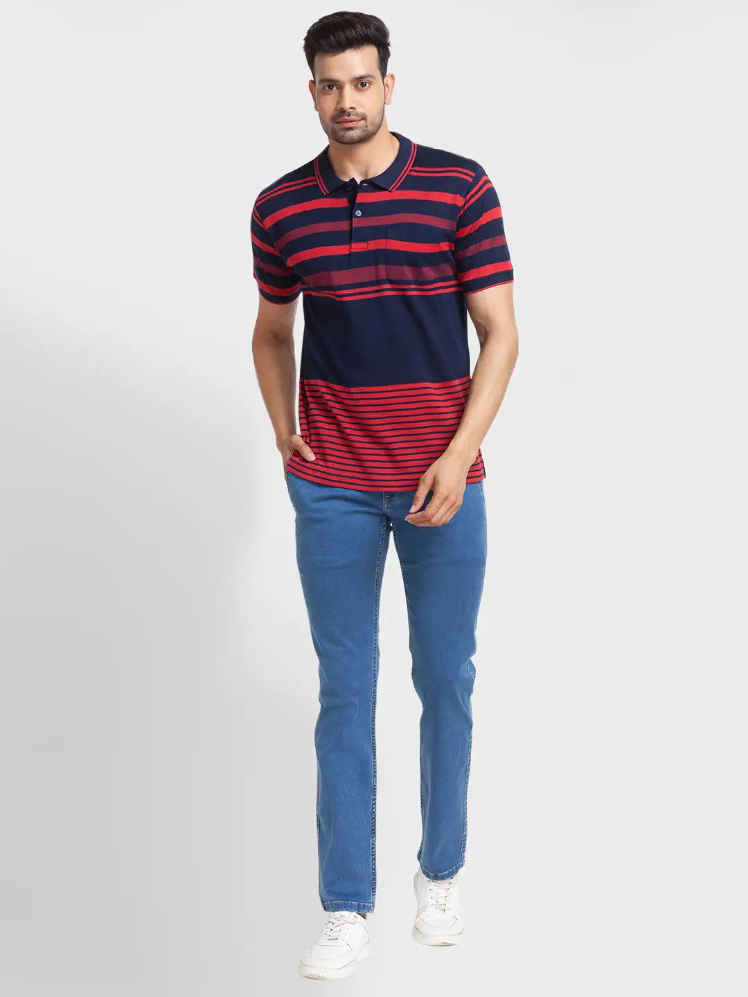 Men Regular Fit White Polo