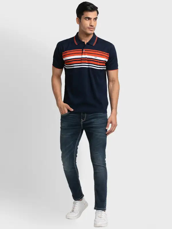 Men Classic Fit Yellow T-Shirt