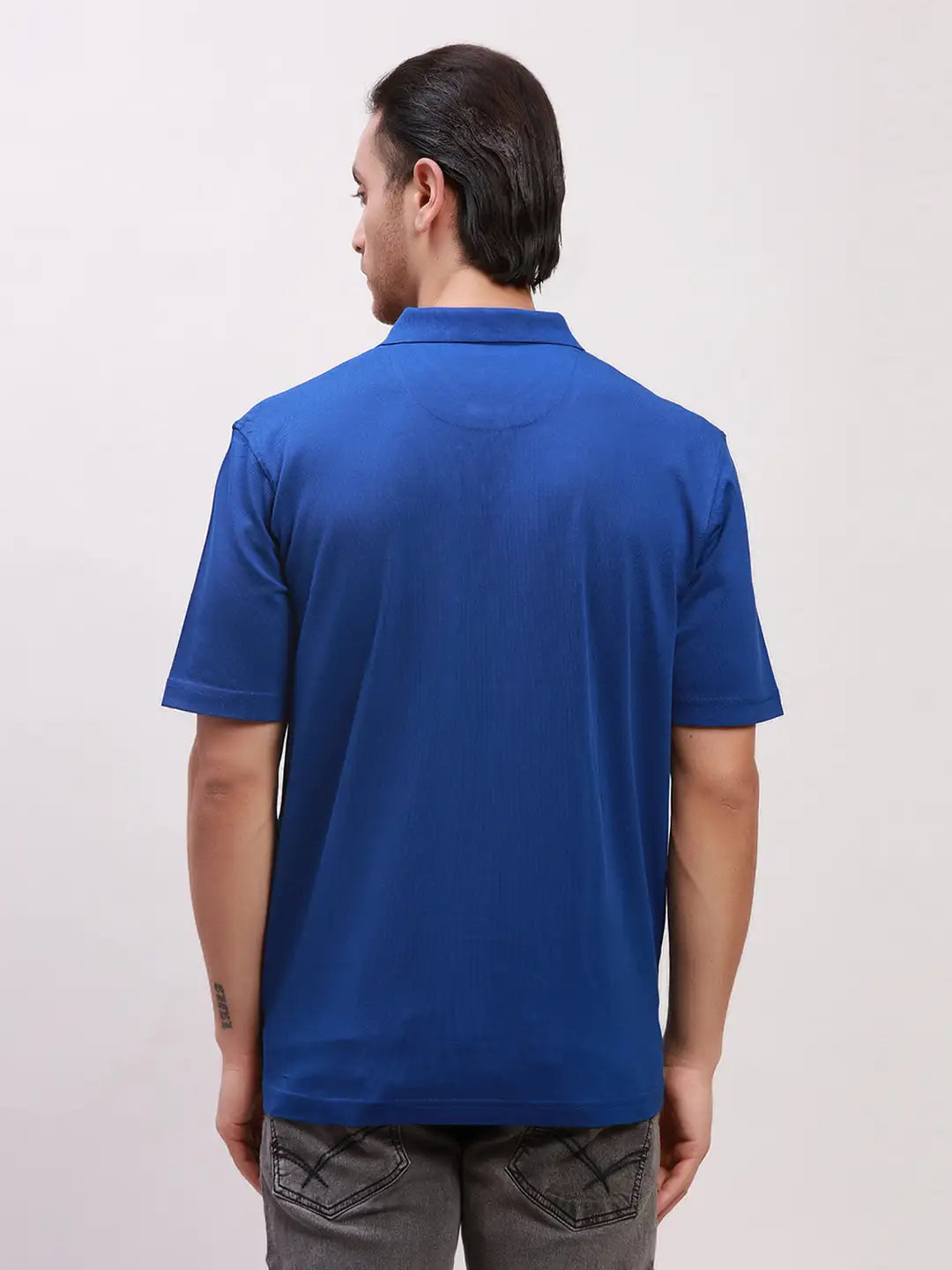 Colorplus Men Red Solid Classic Fit Cotton Half Sleeve T-Shirt