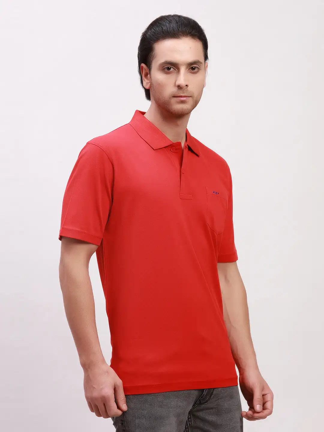 Colorplus Men White Solid Classic Fit Cotton T-Shirt