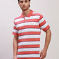 Colorplus Men Blue Print Classic Fit Cotton Half Sleeve T-Shirt