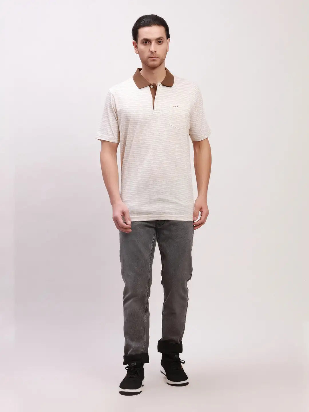 Colorplus Men Red Print Classic Fit Cotton Half Sleeve T-Shirt