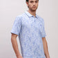 ColorPlus Men Red Print Tailored Fit Cotton Full Sleeve Shirts