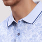 ColorPlus Men Red Print Tailored Fit Cotton Full Sleeve Shirts