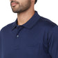 ColorPlus Men Orange Solid Comfort Fit Cotton Half Sleeve T-Shirt