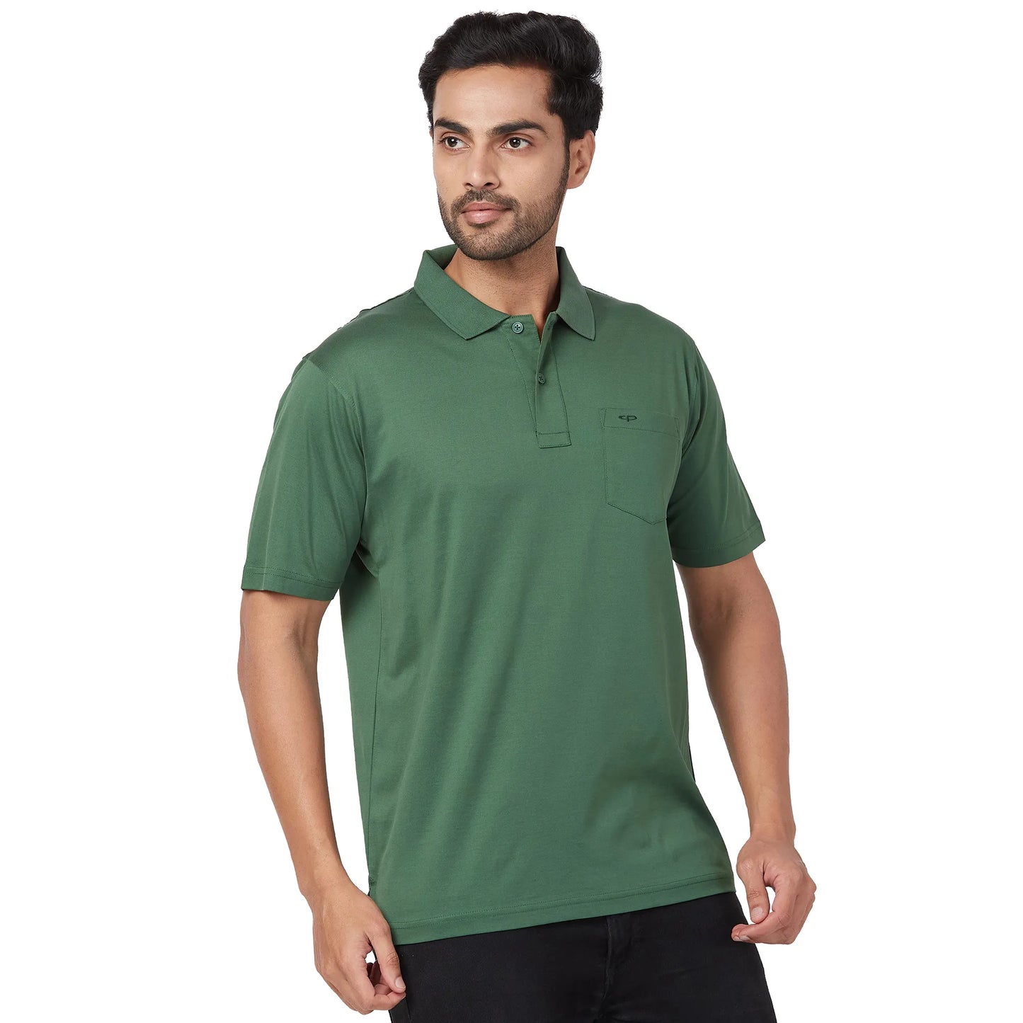 ColorPlus Men Red Solid Comfort Fit Cotton Half Sleeve T-Shirt
