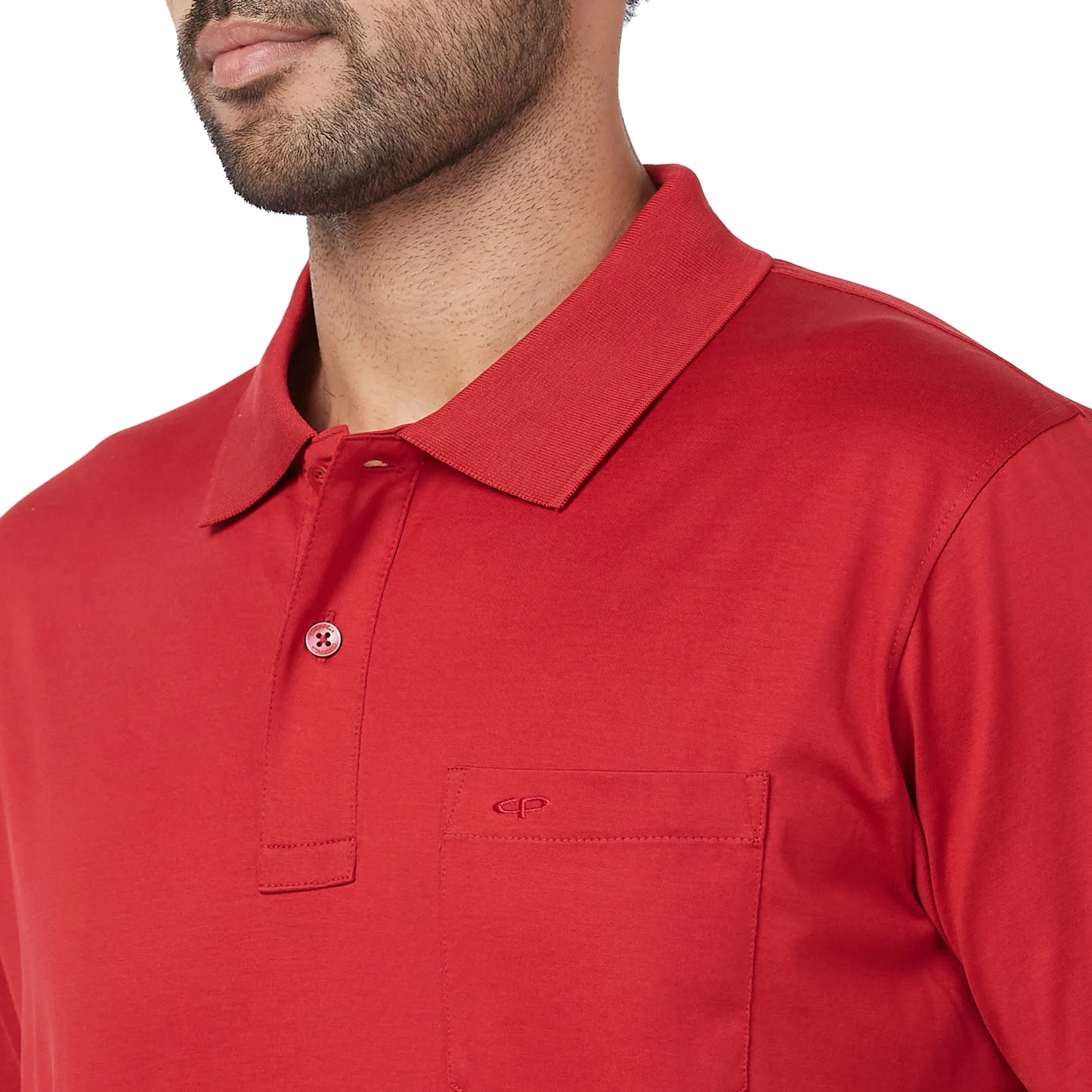 ColorPlus Men Blue Print Comfort Fit Cotton Half Sleeve T-Shirt
